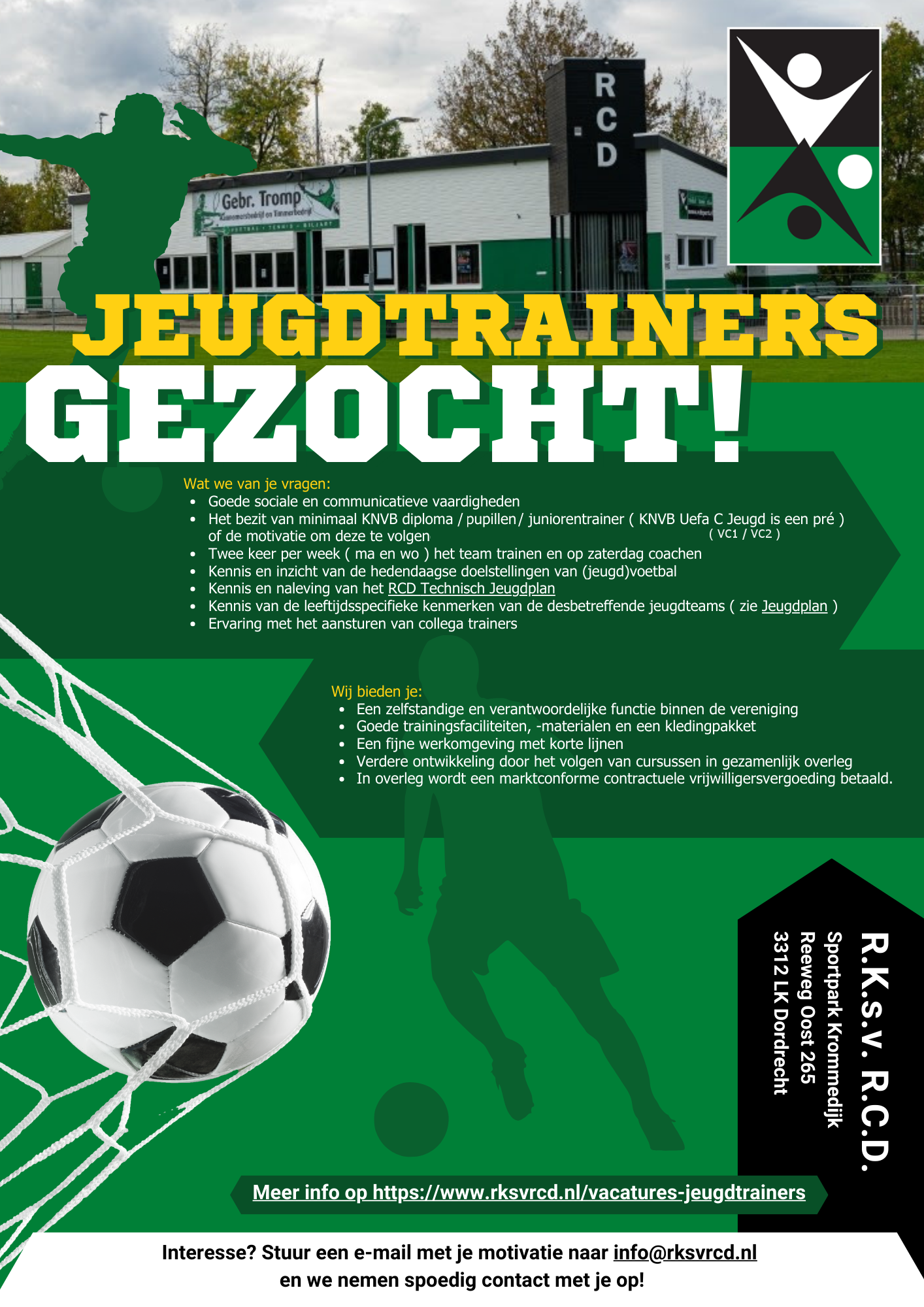 Vacatures jeugdtrainers